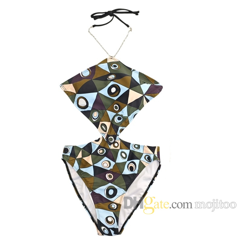Brand Beach Swimsuit Bikini With Swimdress Trendy Sexy Vacation Swimwear Bodysuits Vintage Pattern Women Swim Suit