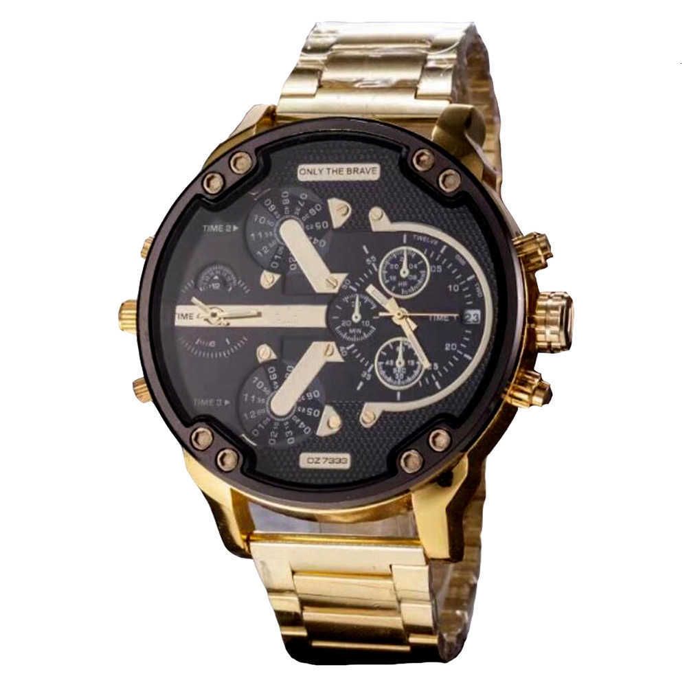 Huge Two Time Zone Mens Watches Top Luxury Brand M Quartz Big Size Watch Individuality Large Men Military Wristwatch X250904