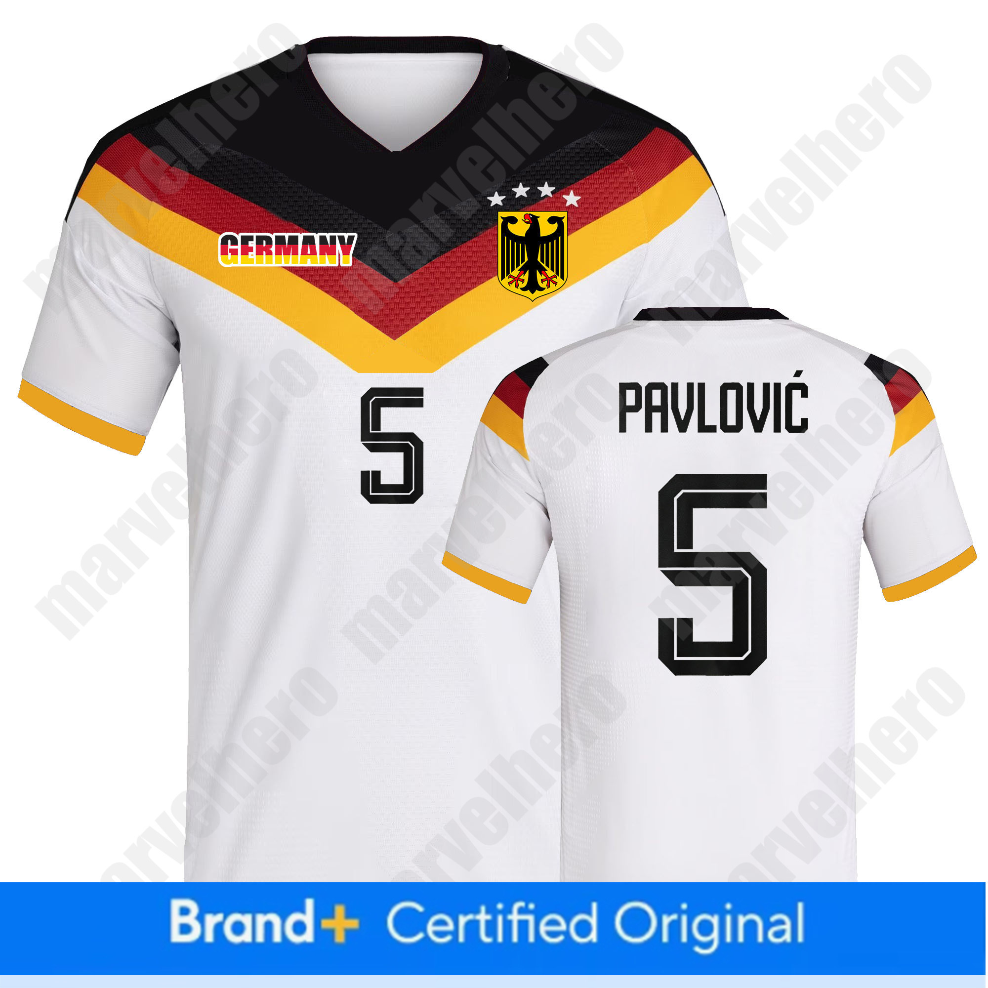 Germany Jersey Aleksandar Pavlovic NO. 5 World Cup 2026 T shirt German National Team Sports T-shirt Jerseys Flag Football Stars Full Squad Home Man Wo