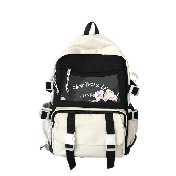 Korean-style college-style backpack with a balance of sweet and salty colors suitable for energetic girls for outings classes and commuting 230720