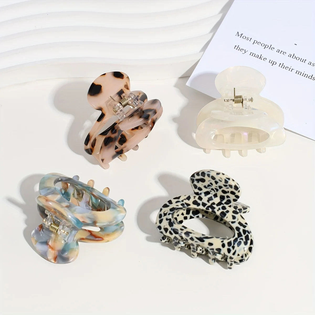 Elegant Sweet Small Oval Hair Claw Clip for Women Secure Grip Hair Accessories Ponytails Cute Hair Clips Sophisticated Style260528BJ - view 5