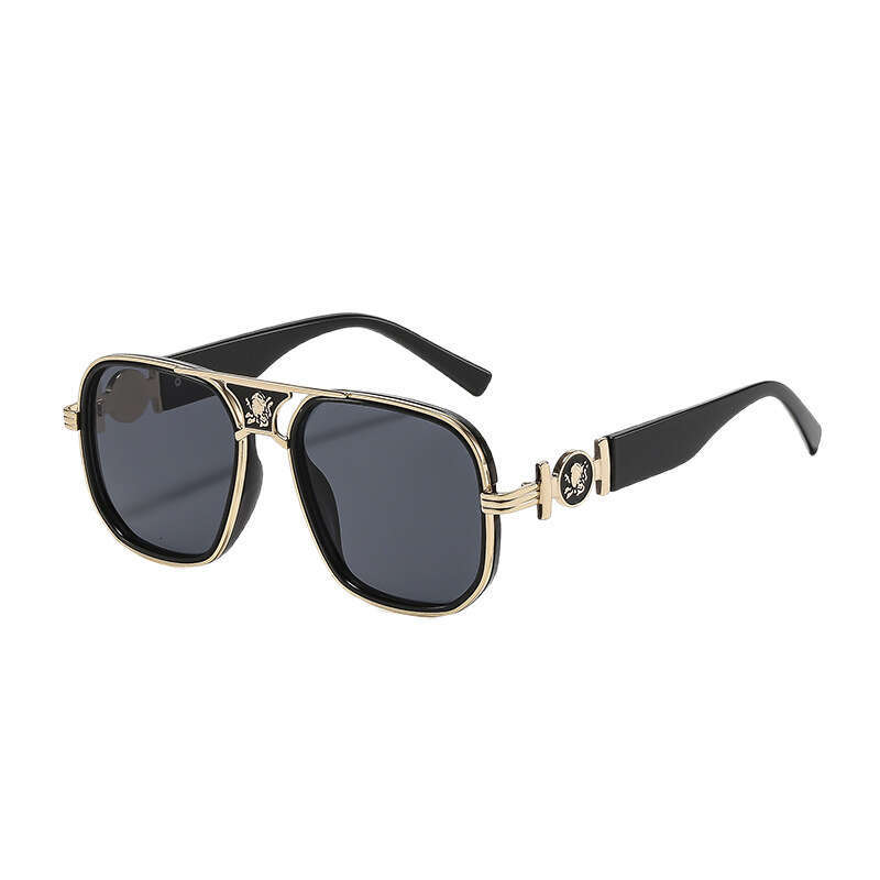 High-End Designer Sunglasses Medusa Summer Fashion Head Decoration For Men Women, Classic European And American Metal Sunglasses Uv400