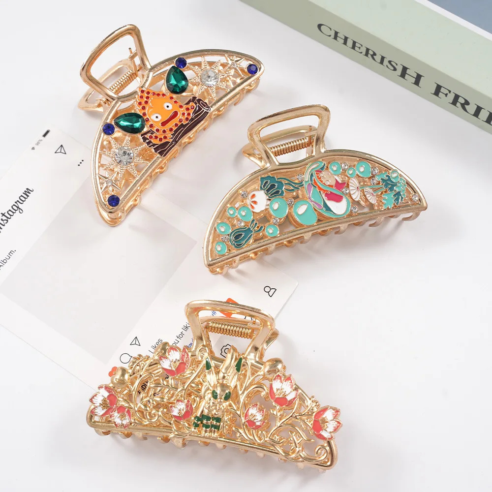 Japanese Anime Style Alloy Hair Claw 10CM Large Claw Clips Cute Cartoon Hair Clips for Women Girls Hair Accessories260528BJ - view 5