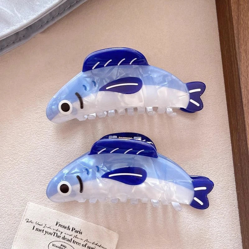 2026 Creative Ocean Sardine Clip Hair Clip Cute Texture Shark Clip Ponytail Clip Hair Ornaments Female260528BJ - view 7