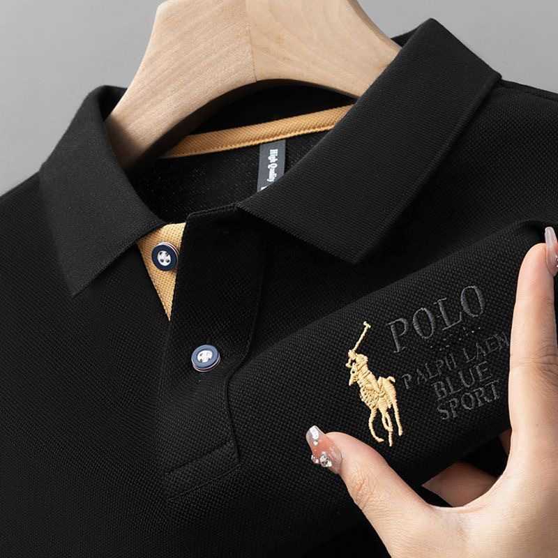 Summer Mens Polo Shirt Loose Embroidered Paul Casual New Short Sleeve Business T-Shirt