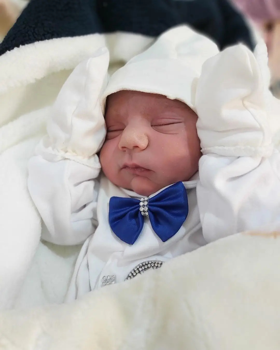 Baby Prince Welcome Home 3pcs Crown Layette Hospital Exit born Outfits Swaddle Set Hello World I'm Turkey Cotton Parajam 260602 - view 4