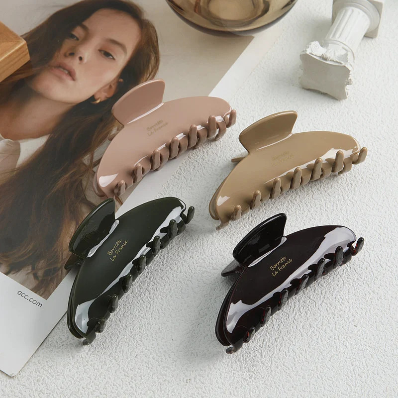 Women Exquisite Elegant hair Claws Shark hair Clips Large Acetate Trendy Girls Hair Accessories Temperament Hair Claw260528BJ - view 6
