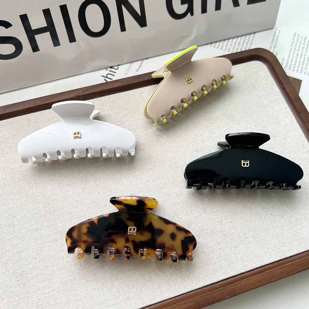 Solid - colored Hair Clips Claw Clips Unique and casual summer style for family Acetate handmade High - quality Fashion260528BJ - view 3