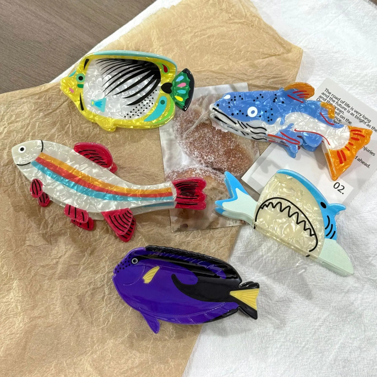 DS Summer Animal Tropical Fish Series Hair Claw Acrylic Claw Clips Beach Trendy Hair Clips Hair Accessories for Women Girls260528BJ - view 7