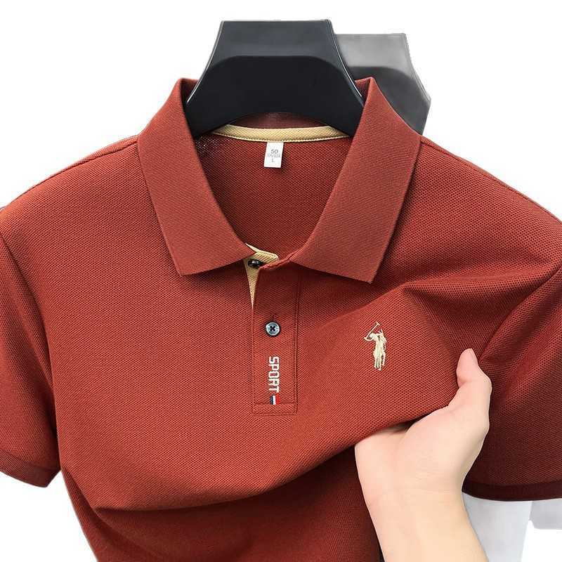 High-quality all-cotton POLO shirt short-sleeved summer new casual embroidered pullover short T-shirt for men