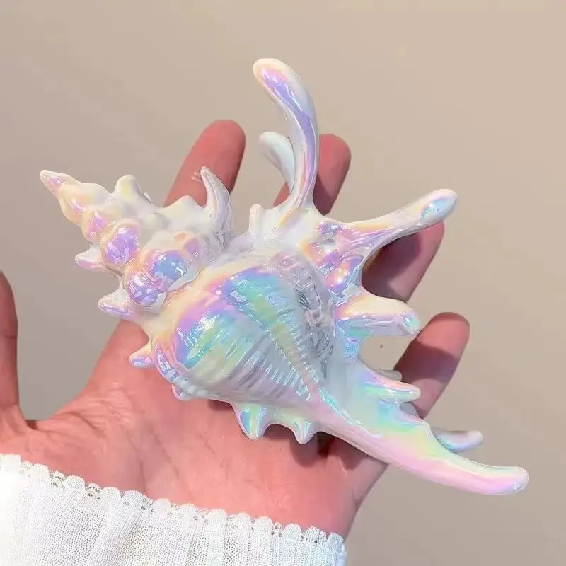 Creative Conch Hairpin Colorful Hair Claw Women Elegant Shark Clip for Summer Beach Headwear for Summer Beach Gift260528BJ - view 7