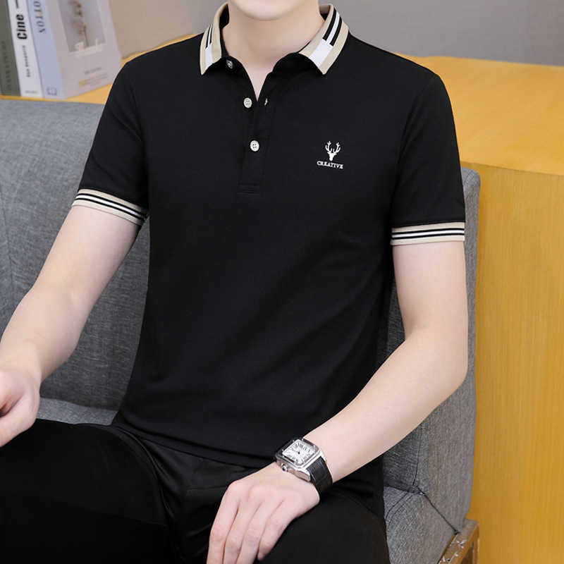 New short-sleeved Paul clothing polo collar base shirt casual trendy brand mens T-shirt top