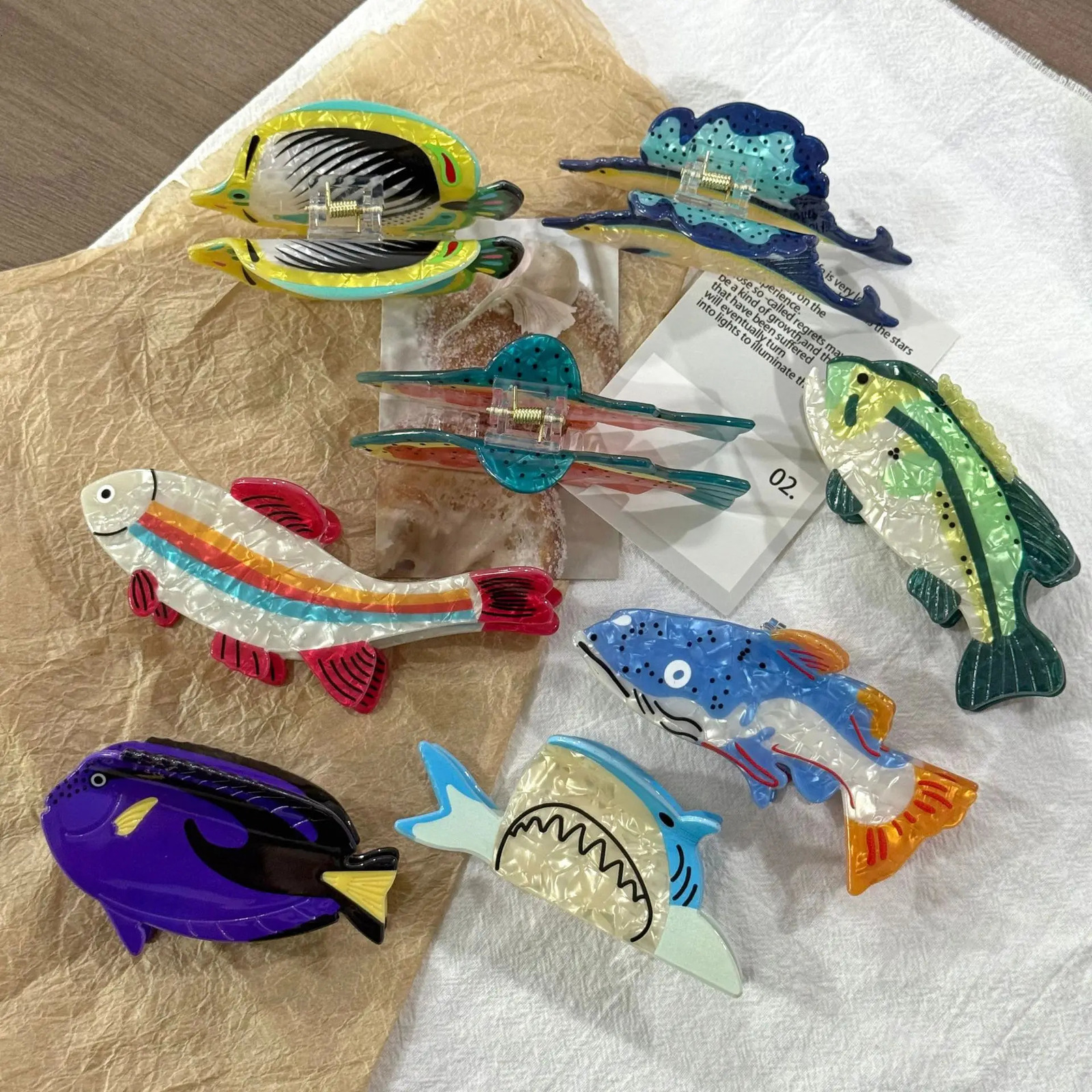 DS Summer Animal Tropical Fish Series Hair Claw Acrylic Claw Clips Beach Trendy Hair Clips Hair Accessories for Women Girls260528BJ - view 4