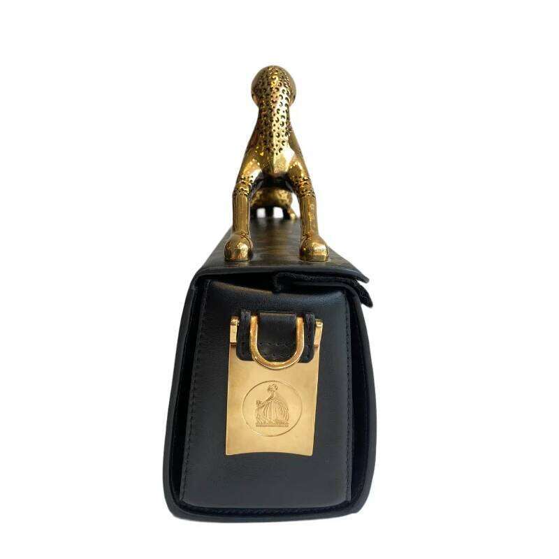 Luxury Pencil Cat Top Handle Women New Gold Leaf Embossed Box Shape Shoulder Bag Fashion Chic Designer Evening Clutch Purse KABAHEBINGJUE - view 4