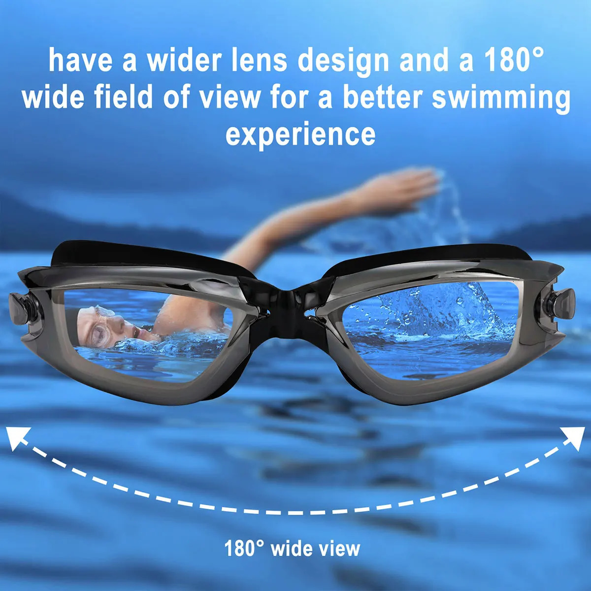 JSJM Professional Adult Antifog UV Protection Lens Men Women Swimming Goggles Waterproof Adjustable Silicone Swim Glasses 260622 - view 5