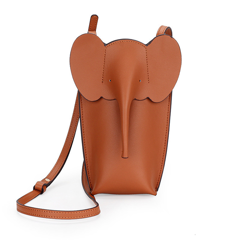Evening Bags Girls Fashion Genuine Leather Soft Small Card Phone Crossbody Mini Elephant Cute Shoulder Wallet Purse 231216