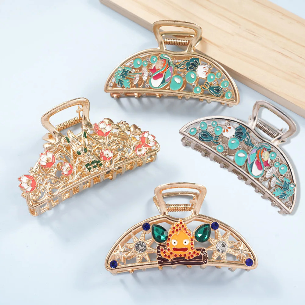 Cartoon Anime Peripheral Alloy Hair Claw Japanese Style Anime Claw Clips Trendy Hair Clips for Women Girls Hair Accessories260528BJ - view 7