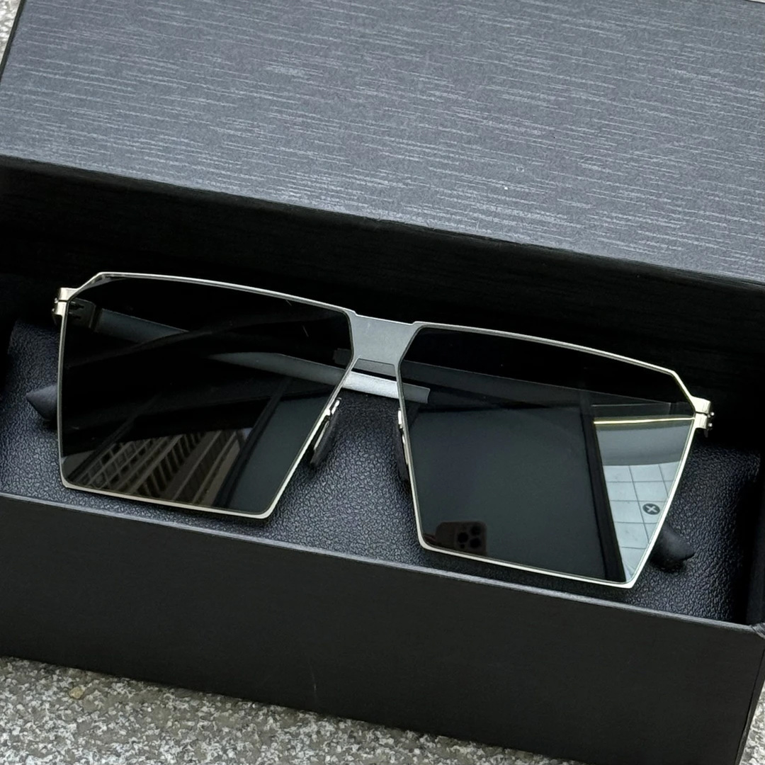 High End Luxury Men's Designer Sunglasses With New Mirror Ultra Clear Lenses For Outdoor Cycling Sun Protection Windproof Large Frame Portable Gl - view 4
