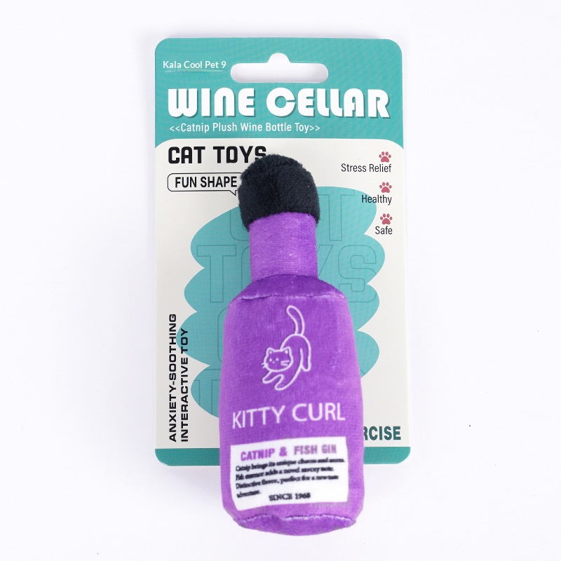 2026 New Bottle Shaped Catnip Plush Cat Toy with Crinkle Sound, Interactive Bite Resistant Chew Pillow, Pet Toy for Cats Relieving Boredom Supplies - view 8