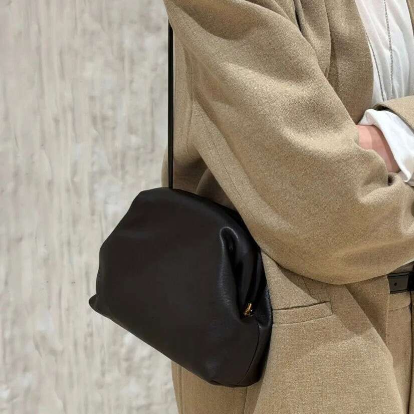 Women Sheepskin Cloud Soft Leather Niche Design Handbag Light Luxury Underarm Shoulder Crossbody Bag SENYY
