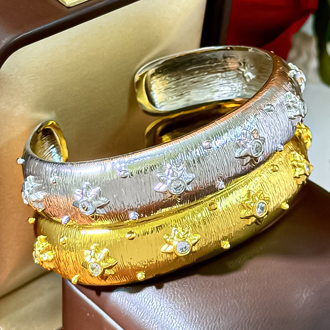 Luxury Turquoise Bracelet Gold Tone CZ Diamond Accent Woven Texture Engraved Finish Statement Jewelry Gift For Women Fashion Anniversary For Collector
