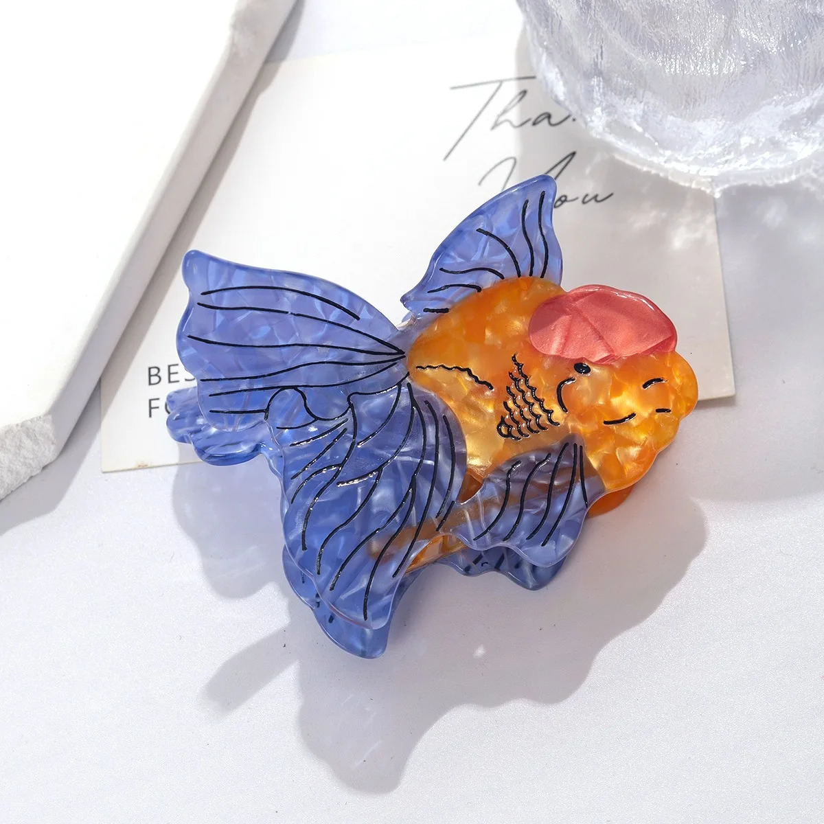 2025 Fish Big Collection Hair Claw Beach Party Goldfish Trout Dolphin Acetate Hair Claw Clips Hair Accessories for Women Girls260528BJ - view 4