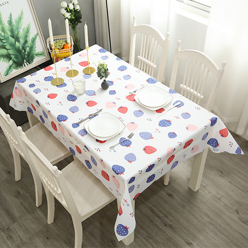 YL-38744 Custom Home Tablecloth, Simple Style, Dustproof, Waterproof, Oil-proof, Wash-free PVC Tablecloth with Checkered Pattern.