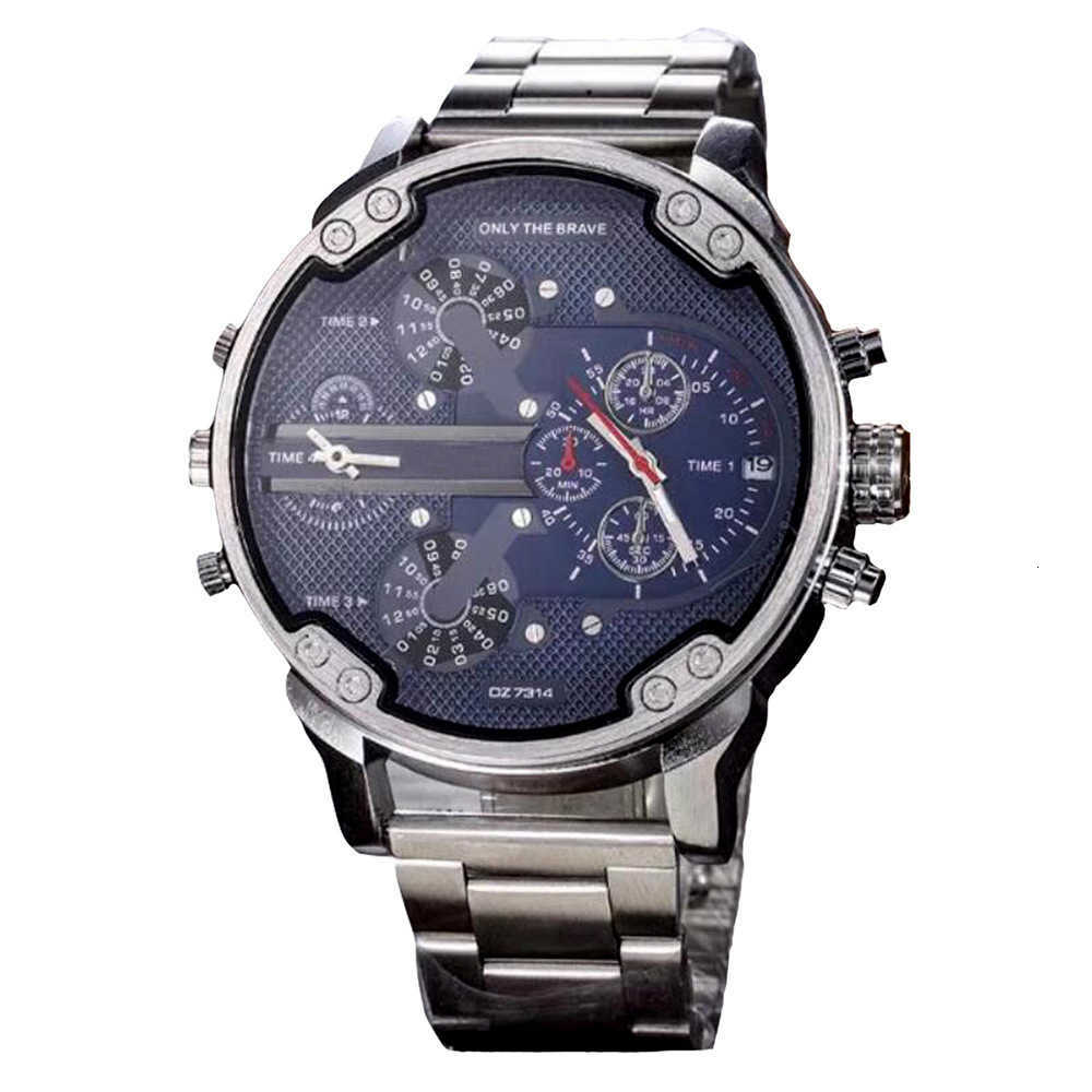 Huge Two Time Zone Mens Watches Top Luxury Brand M Quartz Big Size Watch Individuality Large Men Military Wristwatch X250904