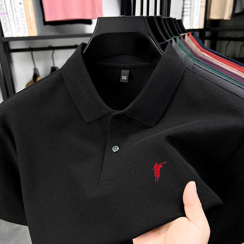 taobaoOle 100 pure cotton short-sleeve polo shirt for men summer casual half-sleeve t-shirt with horse logo