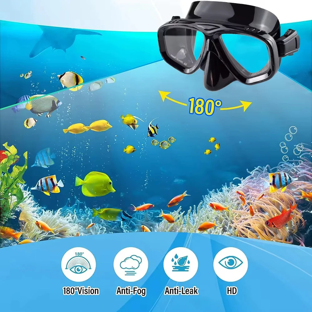 Myopia Diving Mask Snorkel Set Dry Top Nearsighted Swimming Googles Short Sighted Silicone Skirt Nearsightedness 10 to 90 260622 - view 4
