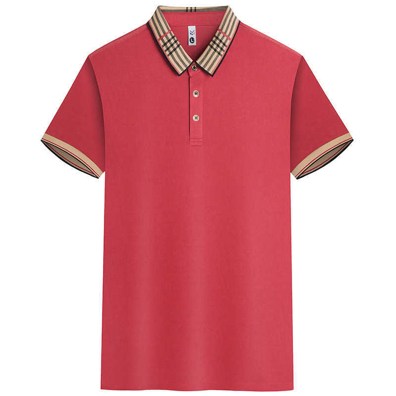Summer Mens Short Sleeve Business Light Luxury Turn-Down Collar T-Shirt Breathable Casual Versatile Top Polo Shirt