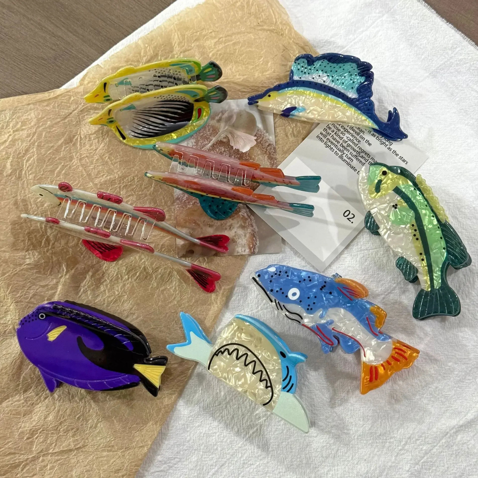 DS Summer Animal Tropical Fish Series Hair Claw Acrylic Claw Clips Beach Trendy Hair Clips Hair Accessories for Women Girls260528BJ - view 5