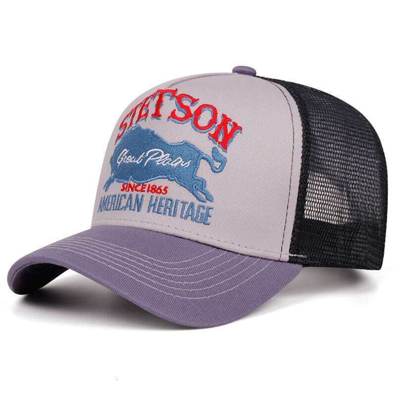 2025 Personalized New Truck STETSON Red Bear Breathable Mesh Street Hip Hop Daily Casual Wear Sunshade Baseball Hat 26Y0603