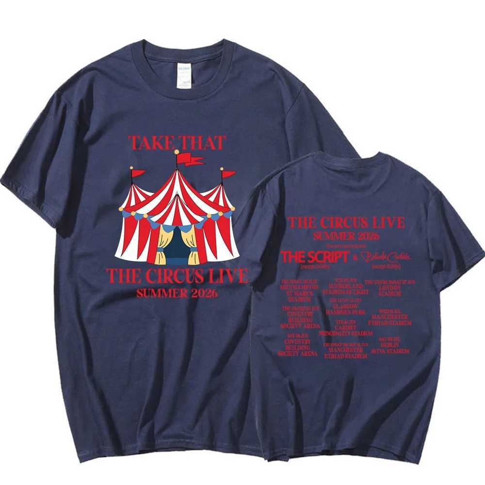 Take That Circus Vintage Summer 2026 Tour T-Shirt TT Party MUsic Band Concert Tee Trendy Unisex Short SLeeve Summer Tops M260603