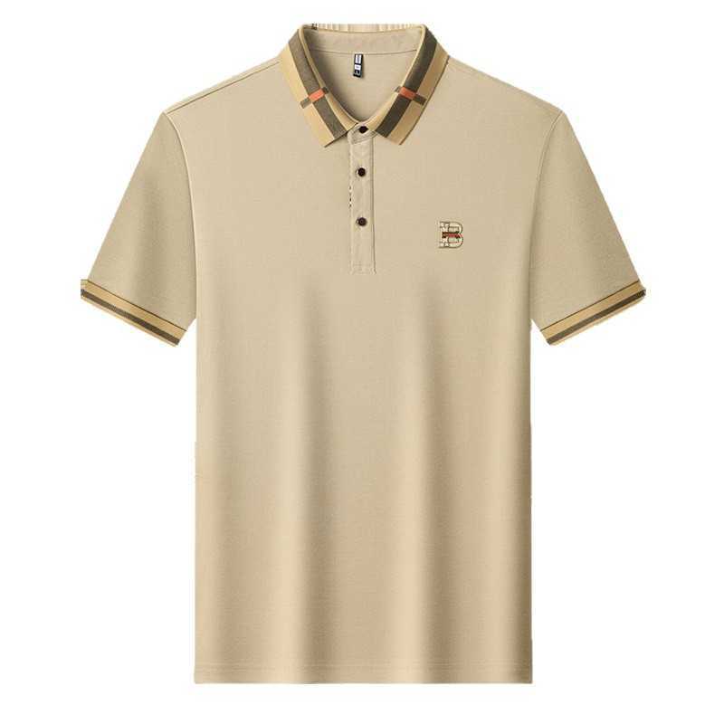 High-end light luxury POLO shirt with a turn-down collar short sleeves casual business embroidered T-shirt mens summer clothing for dads