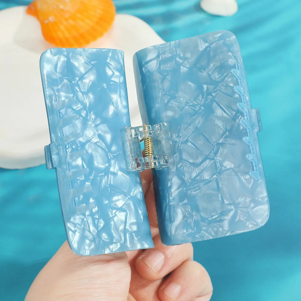 NC Creative Sardine Canned Hair Claw Acrylic Square Small Fish Claw Clips INS Trendy Hair Accessories for Women Girls260528BJ - view 7