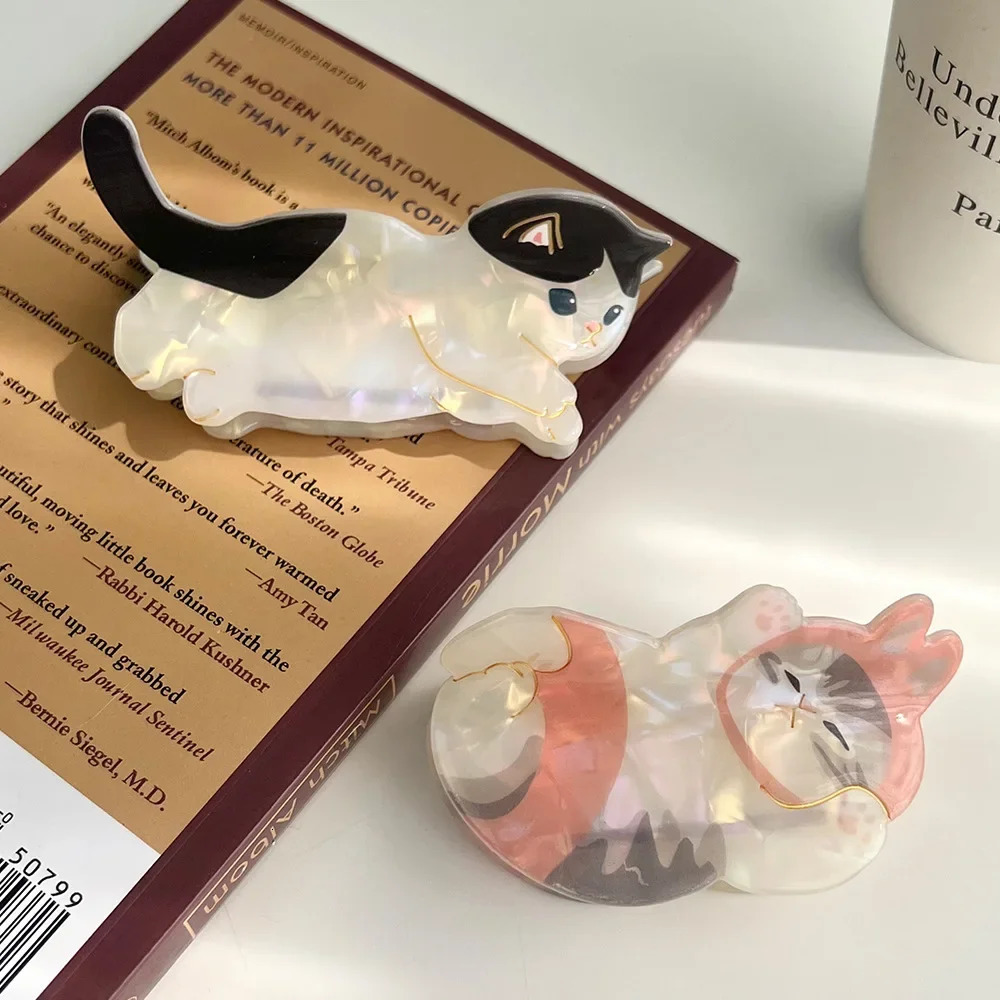 Cute Cats Series Hair Claw Cartoon Shark Kitten Claw Clips Trendy Sweet Lovely Hair Clips for Women Girls Hair Accessories260528BJ - view 3