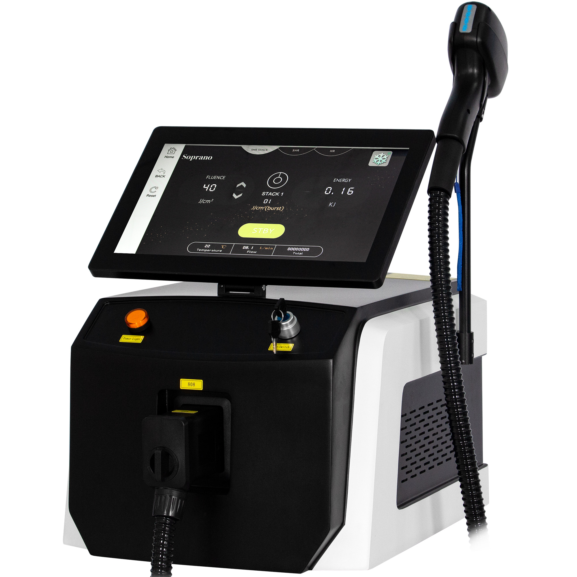4 Wavelengths Diode Laser Hair Removal System 755nm 808nm 940nm 1064nm High Energy Stack Mode Painless Hair Reducer For Body Legs Face