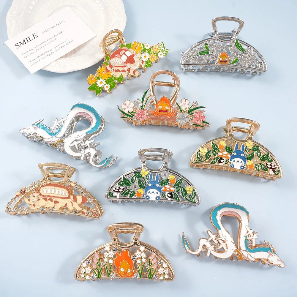 Cartoon Anime Peripheral Alloy Hair Claw Japanese Style Anime Claw Clips Trendy Hair Clips for Women Girls Hair Accessories260528BJ - view 3