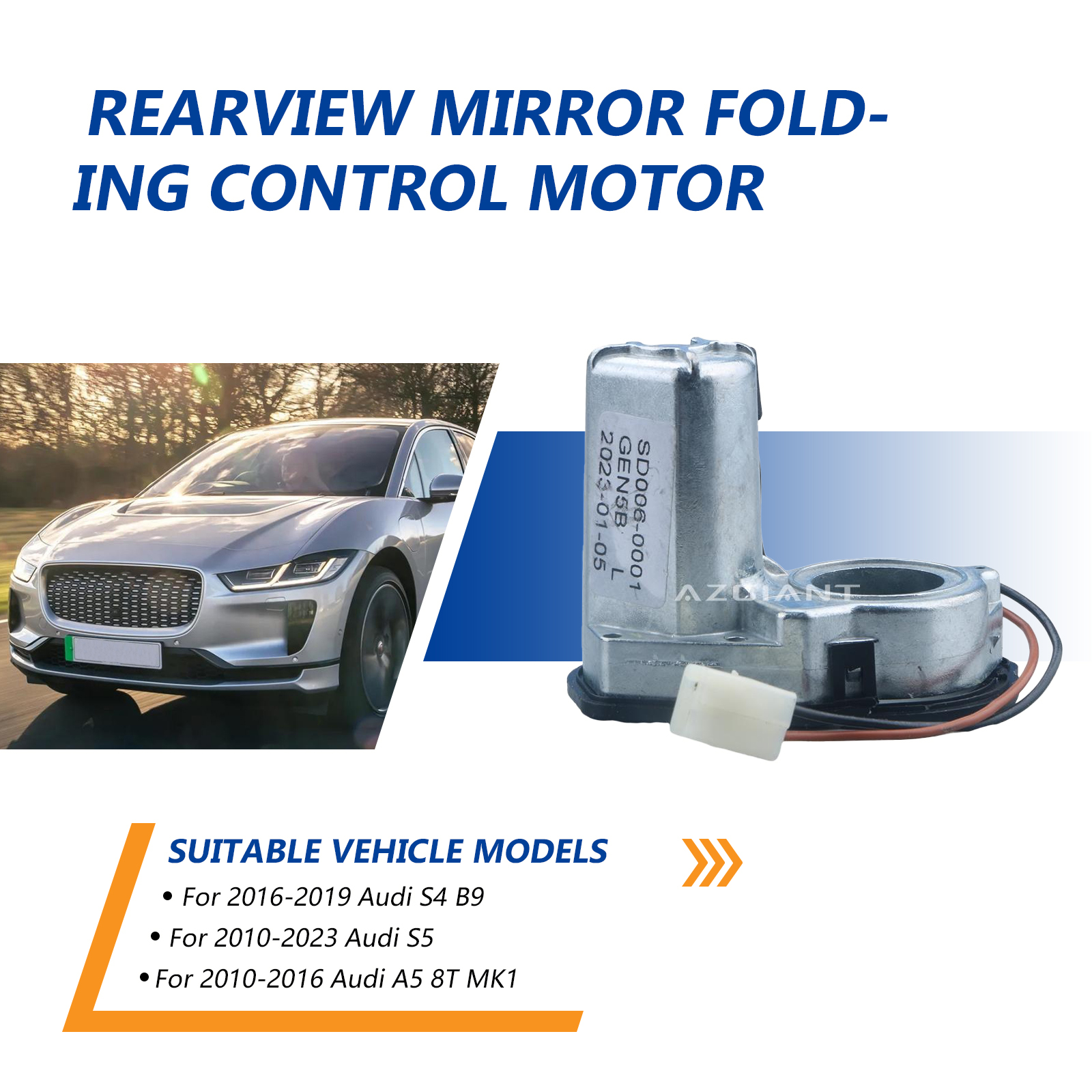Bupek Power Door Folding Side View Mirror Assembly Actuator Motor For Audi A1 A4 Audi Q2 Q3 Q5 SQ5 DIY Mirrors Replace