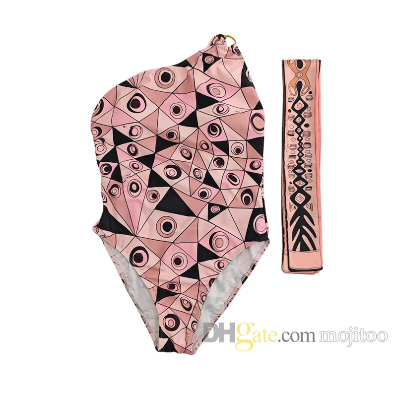 Brand Beach Swimsuit Bikini With Swimdress Trendy Sexy Vacation Swimwear Bodysuits Vintage Pattern Women Swim Suit