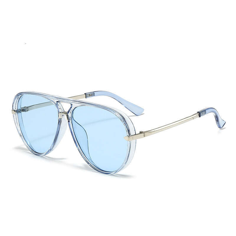 Luxury Brand Designer Sunglasses Unisex Double Bridge Pilot Sunglasses Transparent Green Frame Gold Metal Temples Gradient Green Lens UV400 Outdoor Dr