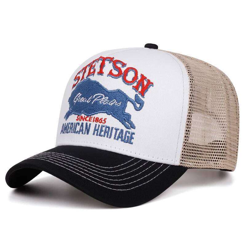2025 Personalized New Truck STETSON Red Bear Breathable Mesh Street Hip Hop Daily Casual Wear Sunshade Baseball Hat 26Y0603