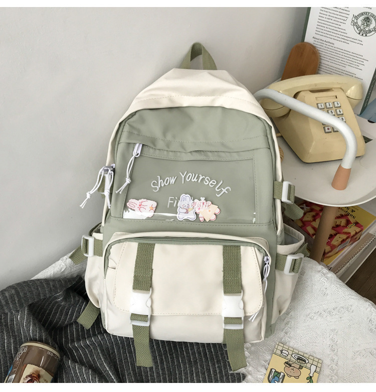 Korean-style college-style backpack with a balance of sweet and salty colors suitable for energetic girls for outings classes and commuting 230720