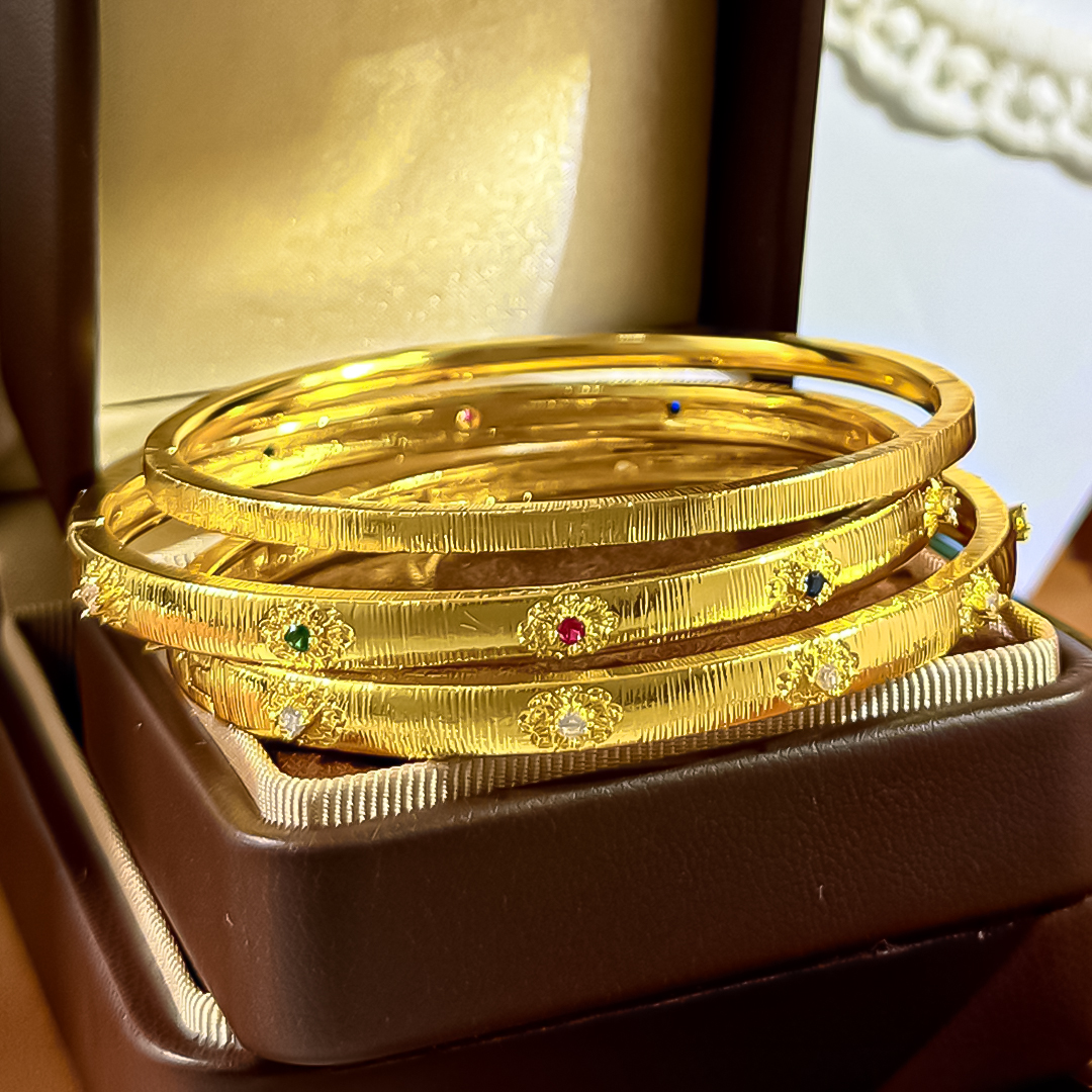 Artistic Turquoise Cuff Bracelet Gold Tone CZ Stone Accent Woven Relief Pattern Engraved Finish Gift For Women Vintage Fashion Anniversary Gift Ready 