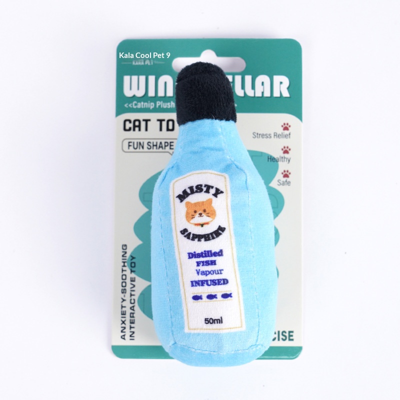 2026 New Bottle Shaped Catnip Plush Cat Toy with Crinkle Sound, Interactive Bite Resistant Chew Pillow, Pet Toy for Cats Relieving Boredom Supplies - view 6