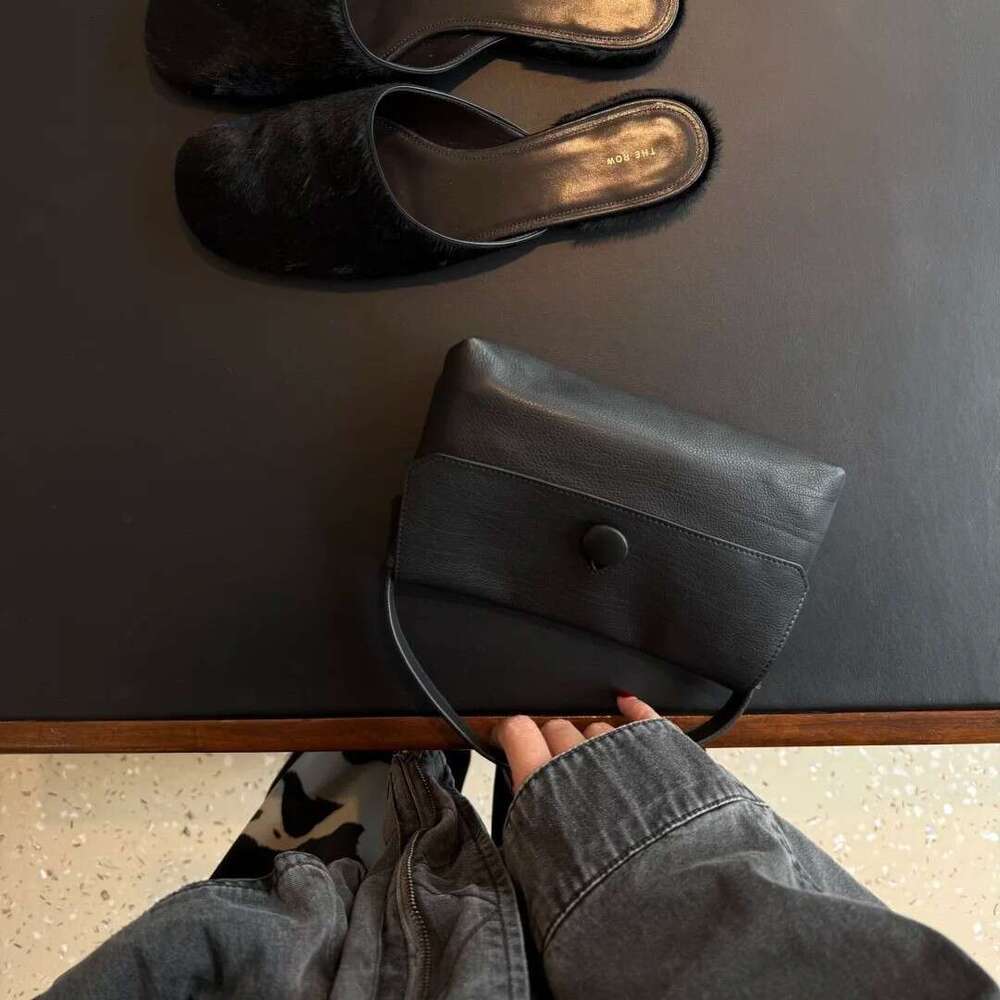 Women Sheepskin Phone Bag Handbag Minimalist Small Square Simple Versatile With Cashmere Suede Interior SENYY