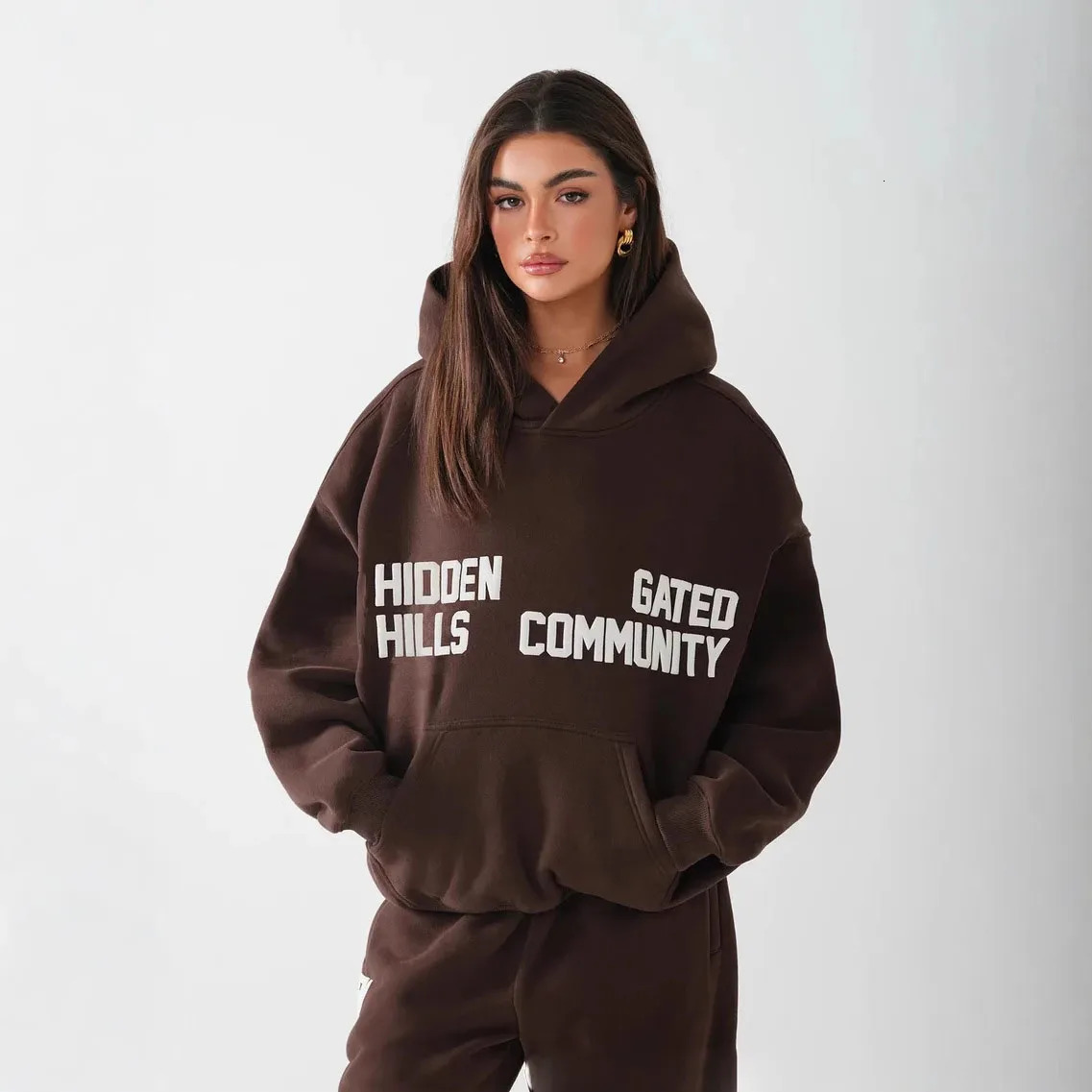 2025 Spring and Autumn Trendy Fashion Printed Hoodie Set with Long Sleeve for Men Women Casual Versatile Coat 260603 - view 5