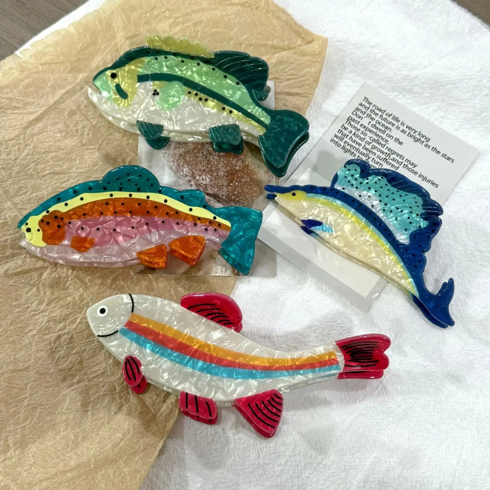 DS Summer Animal Tropical Fish Series Hair Claw Acrylic Claw Clips Beach Trendy Hair Clips Hair Accessories for Women Girls260528BJ - view 6
