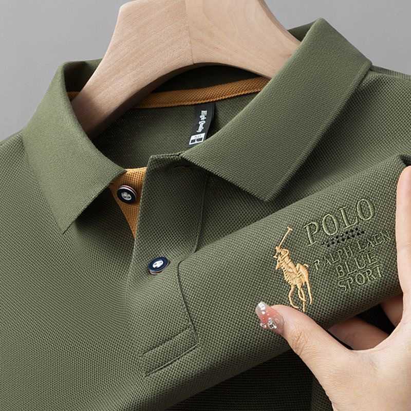 Summer Mens Polo Shirt Loose Embroidered Paul Casual New Short Sleeve Business T-Shirt